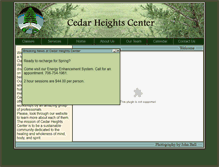 Tablet Screenshot of cedarheightscenter.com